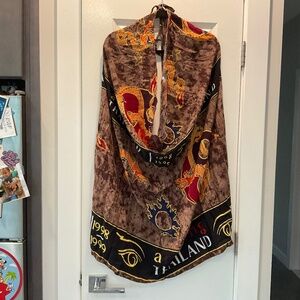 Scarf wrap dress